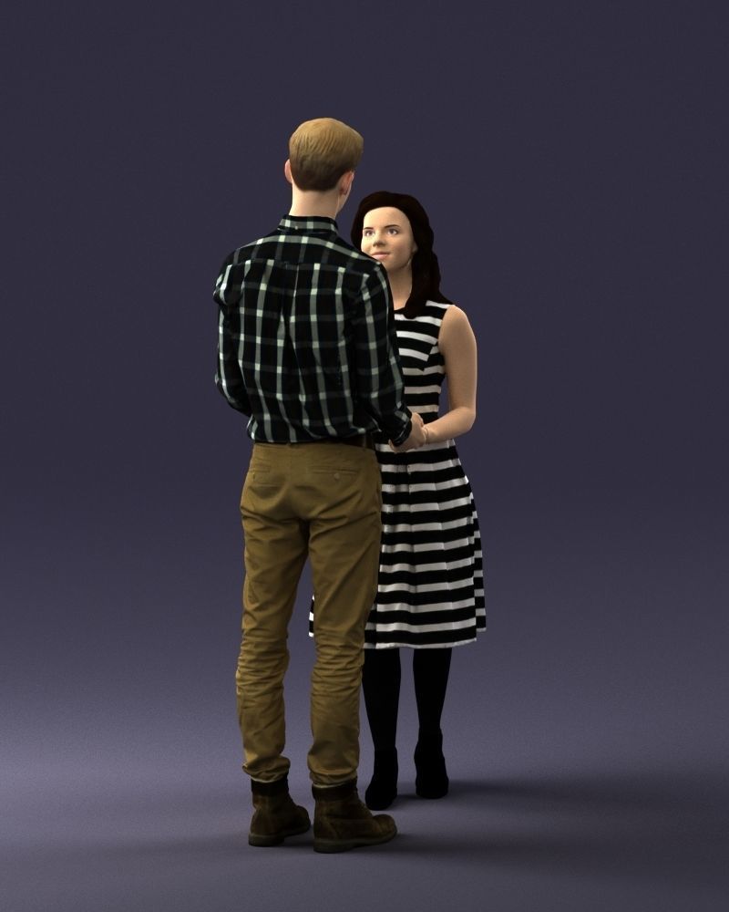000370 Couple Holding Hands 3D model_10