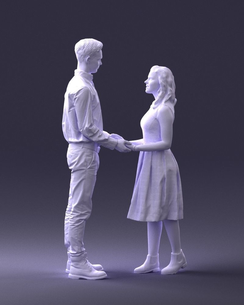 000370 Couple Holding Hands 3D model_38