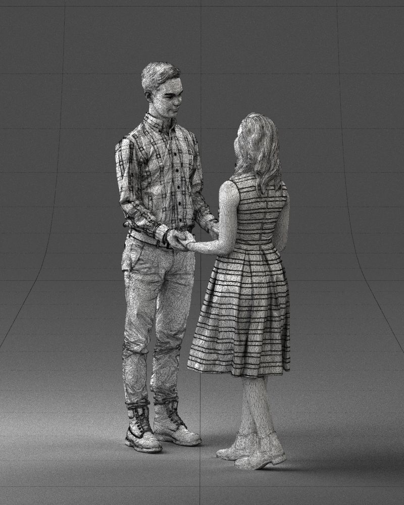 000370 Couple Holding Hands 3D model_30