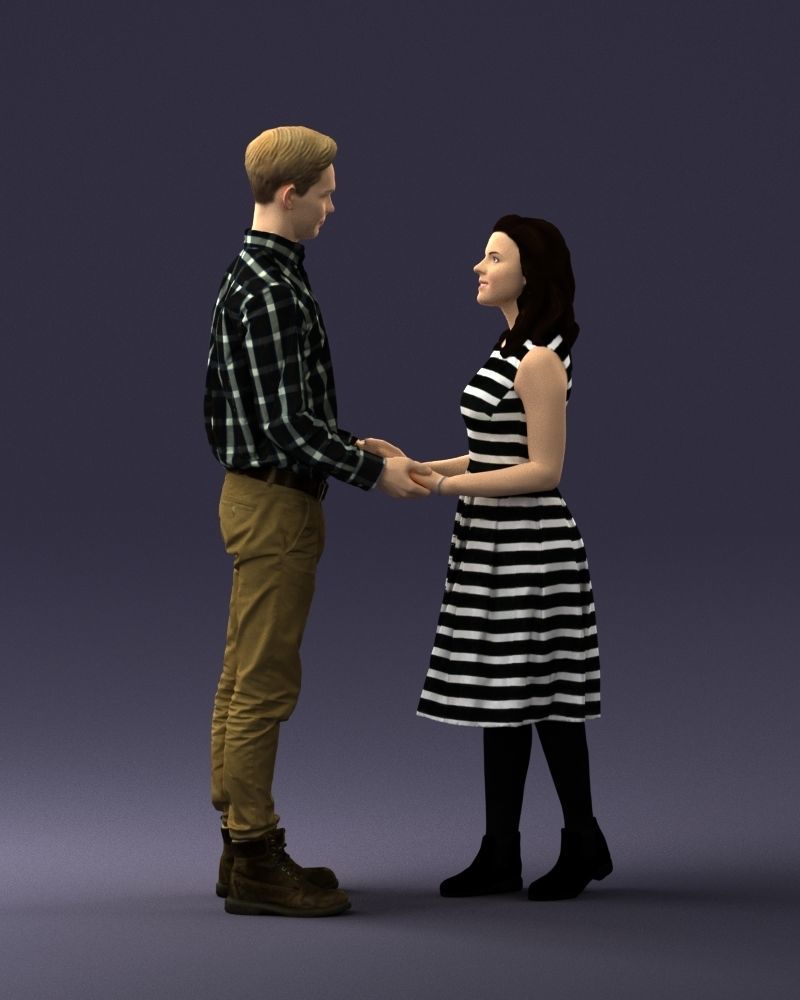 000370 Couple Holding Hands 3D model_37