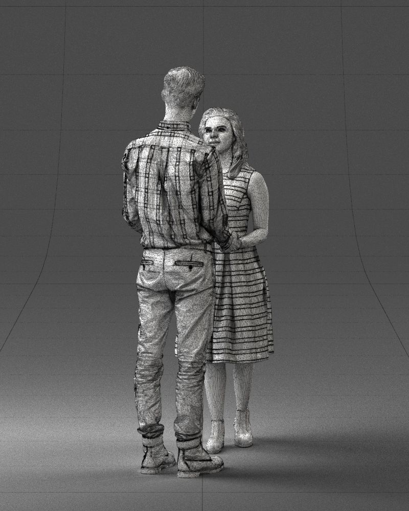 000370 Couple Holding Hands 3D model_12