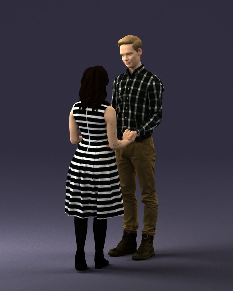 000370 Couple Holding Hands 3D model_22