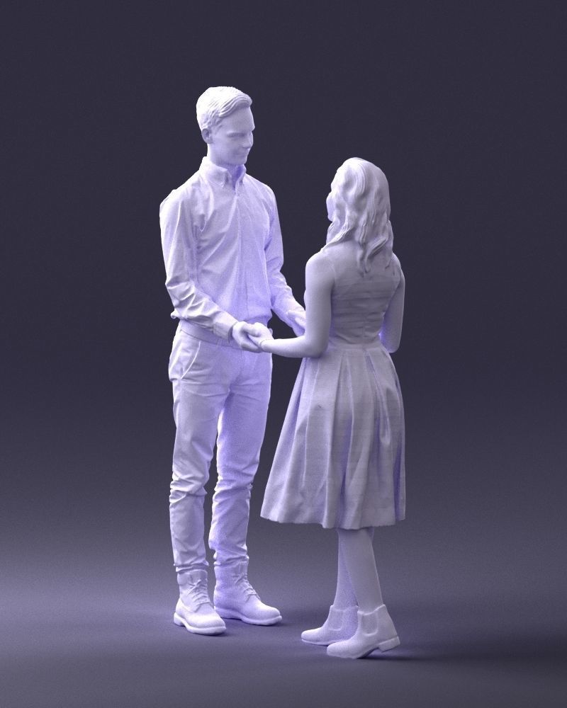 000370 Couple Holding Hands 3D model_29