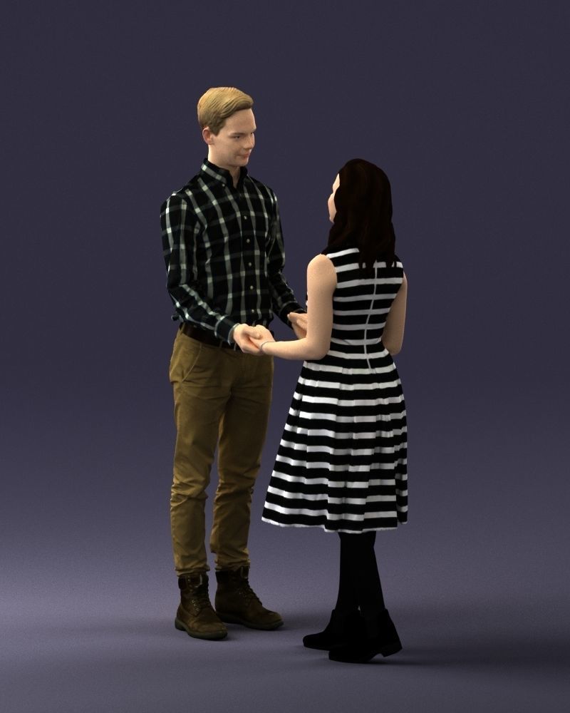 000370 Couple Holding Hands 3D model_28