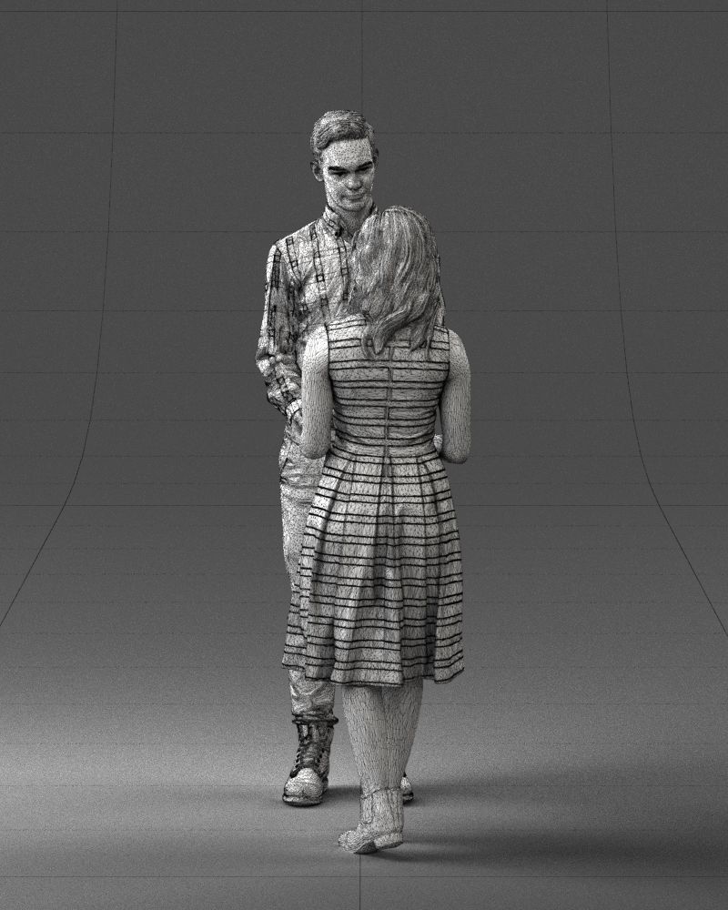 000370 Couple Holding Hands 3D model_27