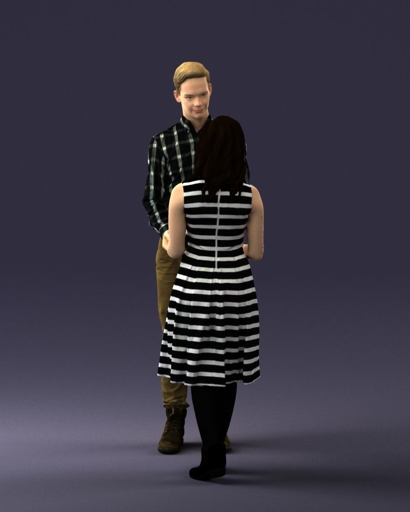 000370 Couple Holding Hands 3D model_25