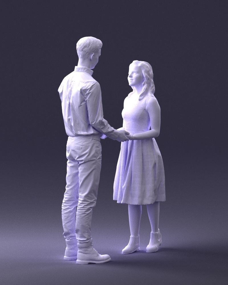 000370 Couple Holding Hands 3D model_8