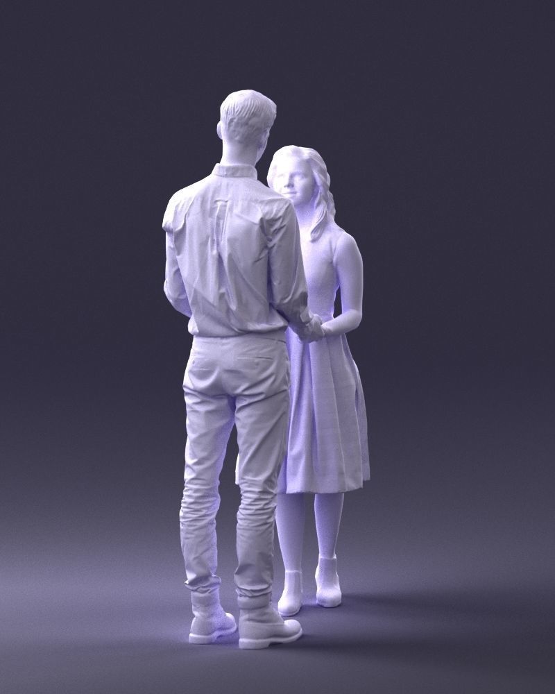 000370 Couple Holding Hands 3D model_11