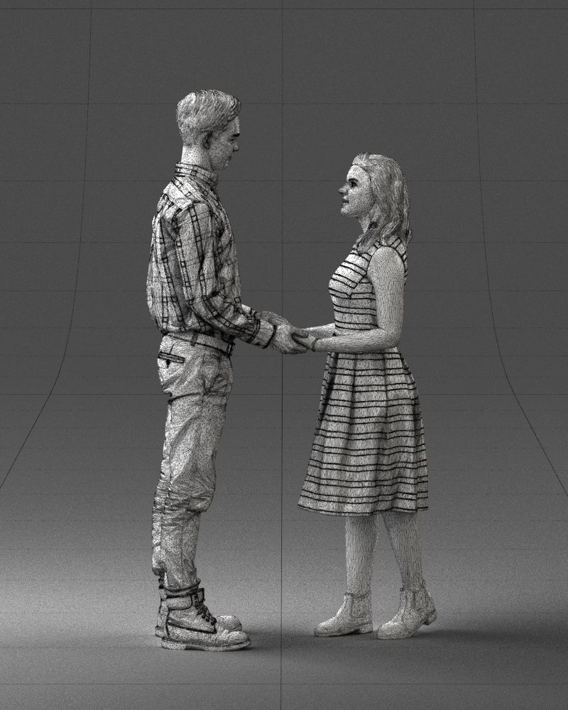 000370 Couple Holding Hands 3D model_39