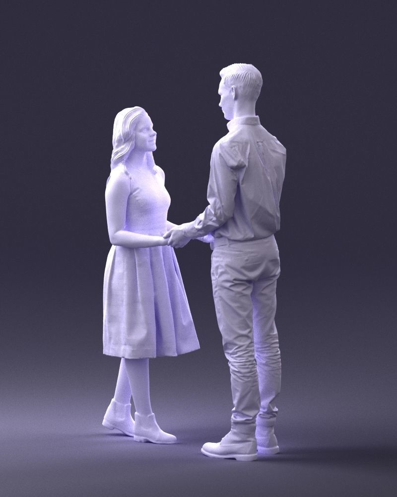 000370 Couple Holding Hands 3D model_17