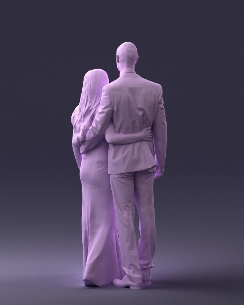 000042 Couple in evening clothes 1224 3dp 3D print model_10