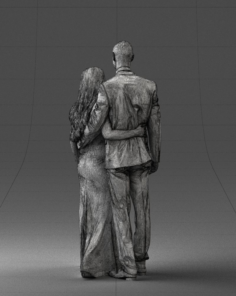 000042 Couple in evening clothes 1224 3dp 3D print model_11