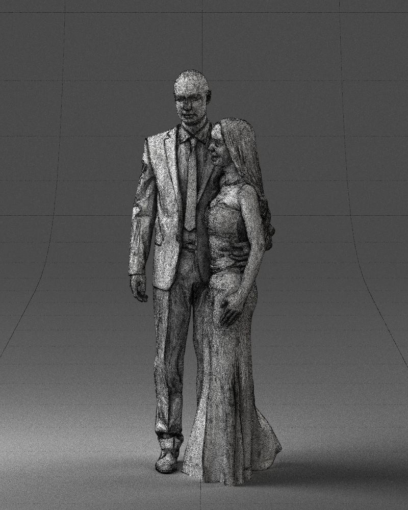 000042 Couple in evening clothes 1224 3dp 3D print model_17
