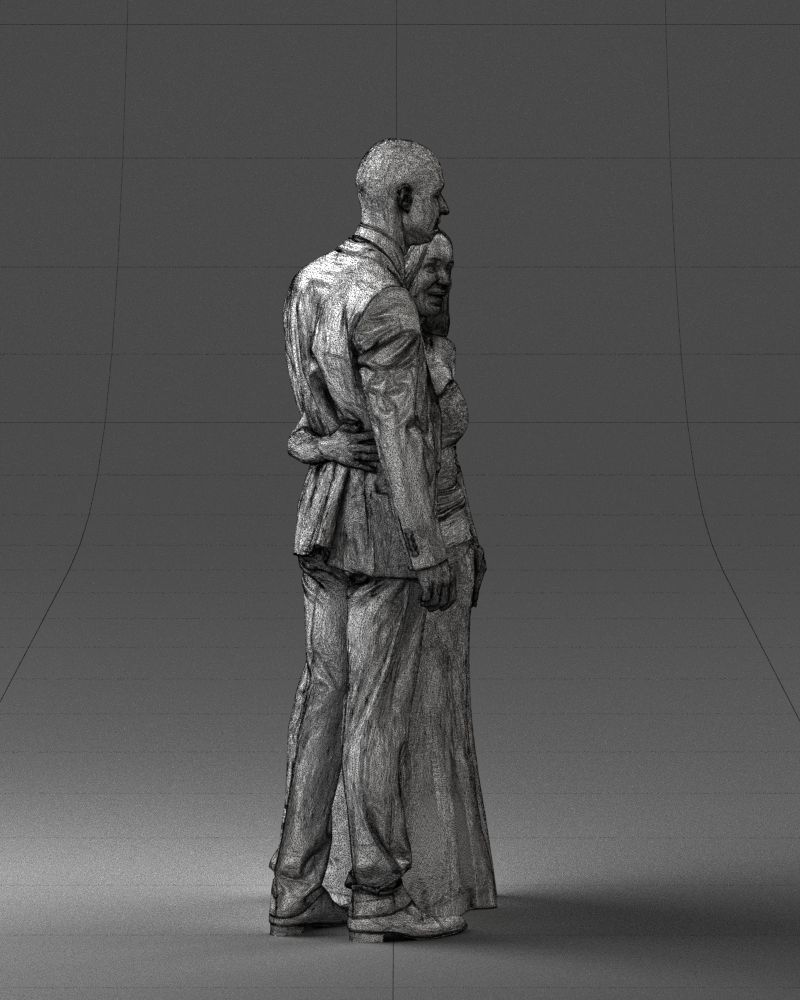 000042 Couple in evening clothes 1224 3dp 3D print model_8