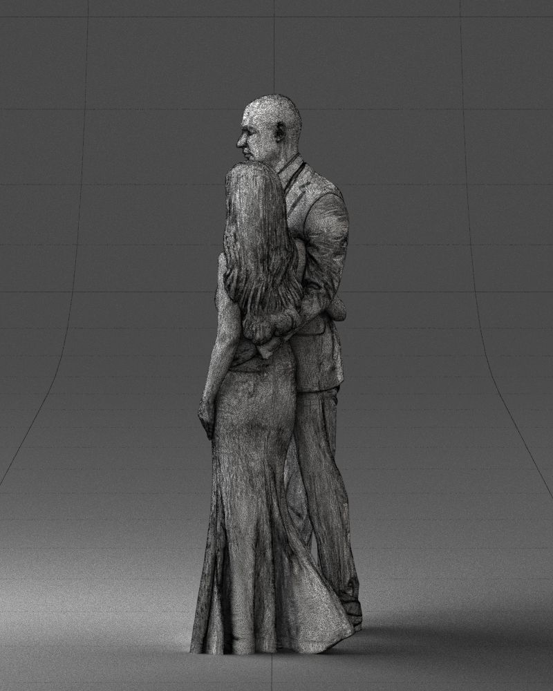 000042 Couple in evening clothes 1224 3dp 3D print model_14