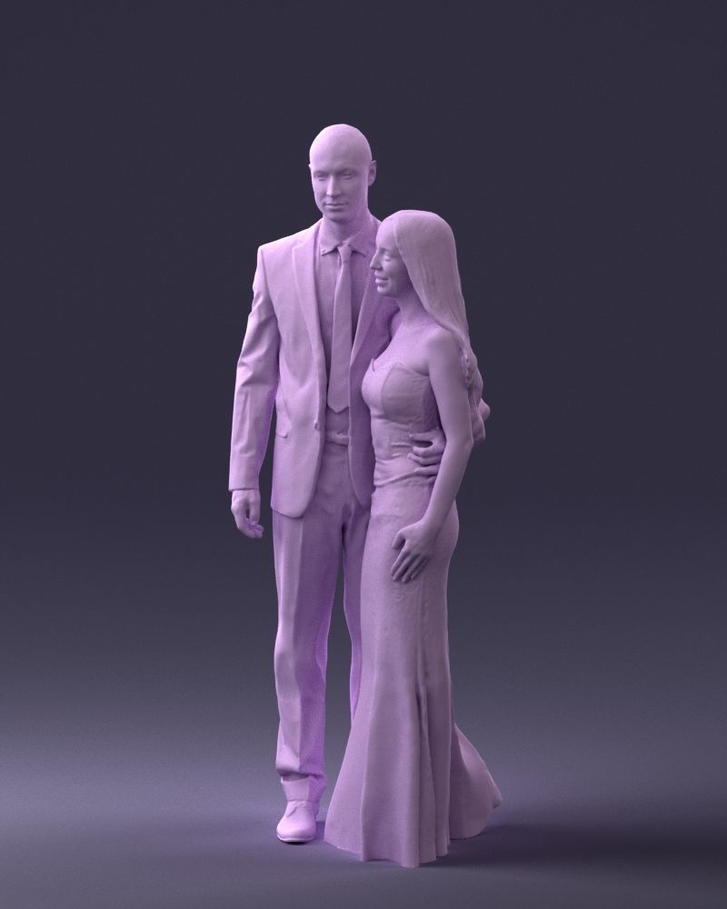 000042 Couple in evening clothes 1224 3dp 3D print model_16