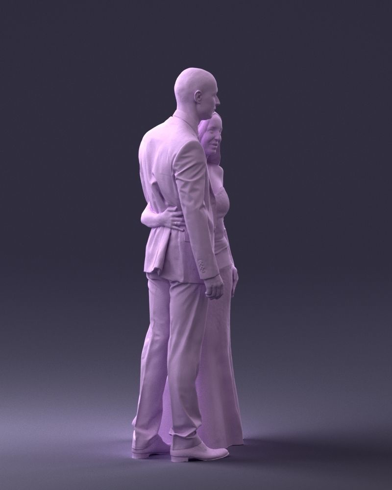 000042 Couple in evening clothes 1224 3dp 3D print model_7