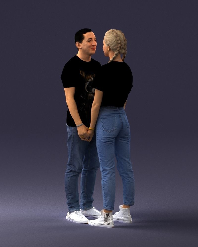 000340 Couple Holding Hands 0316 3dp 3D print model_31