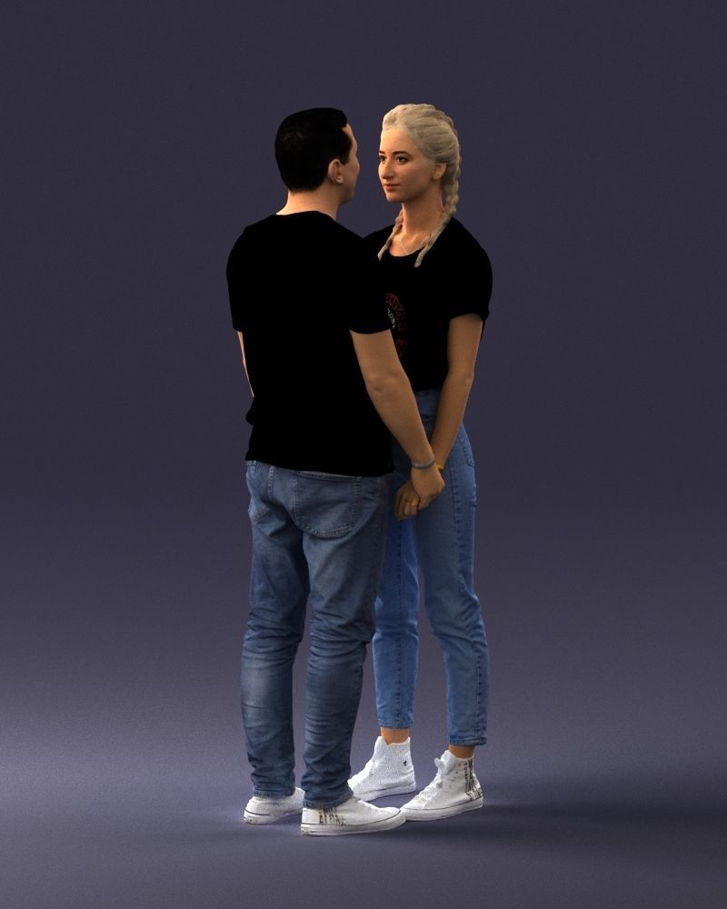000340 Couple Holding Hands 0316 3dp 3D print model_10