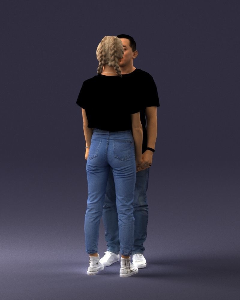 000340 Couple Holding Hands 0316 3dp 3D print model_25