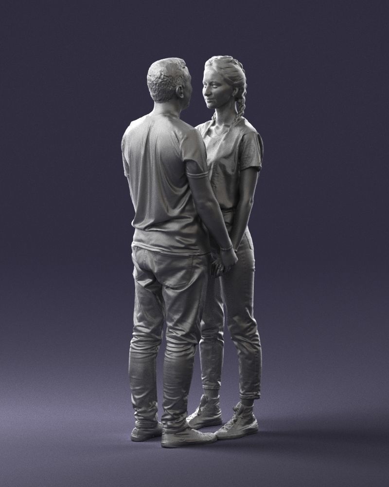 000340 Couple Holding Hands 0316 3dp 3D print model_11