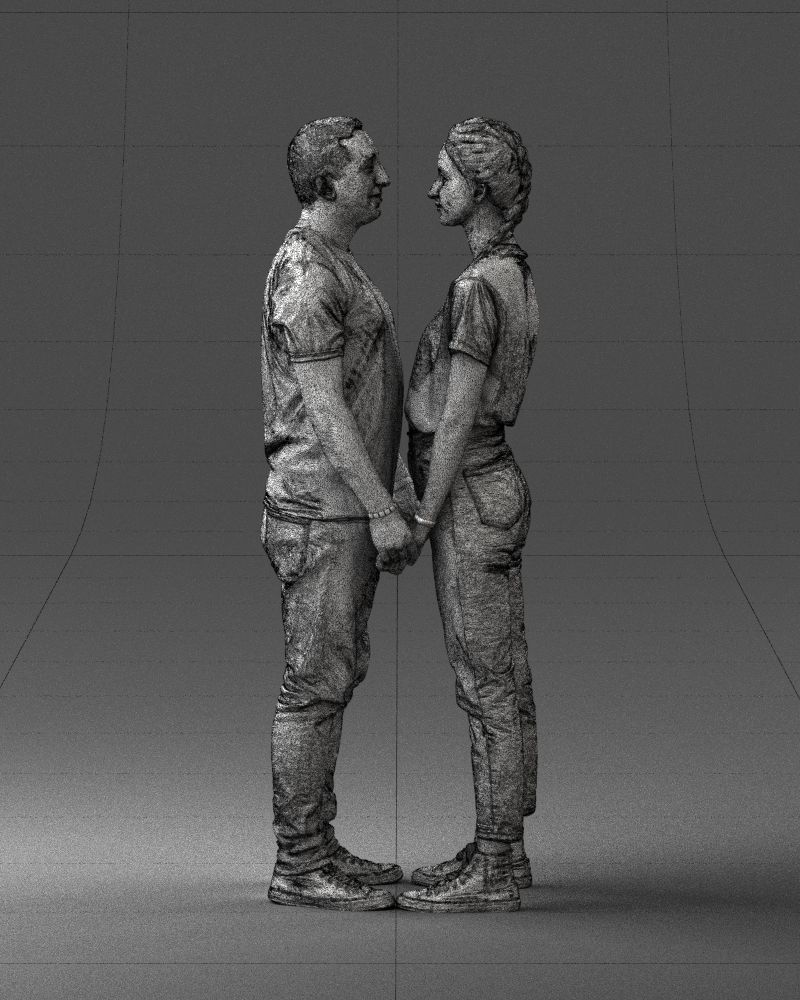 000340 Couple Holding Hands 0316 3dp 3D print model_6