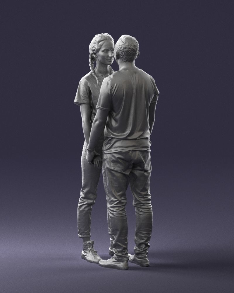 000340 Couple Holding Hands 0316 3dp 3D print model_17