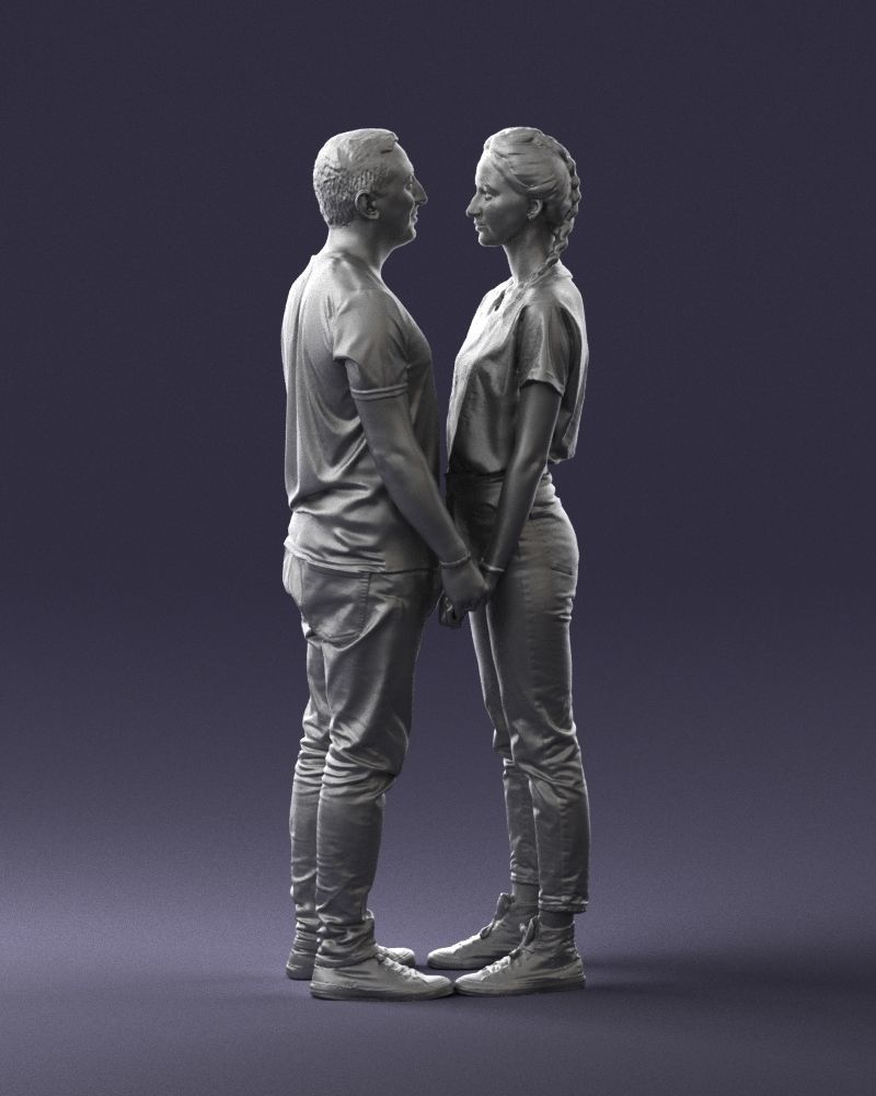 000340 Couple Holding Hands 0316 3dp 3D print model_8