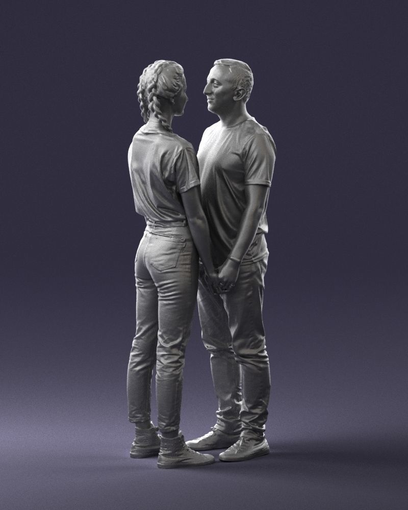 000340 Couple Holding Hands 0316 3dp 3D print model_23