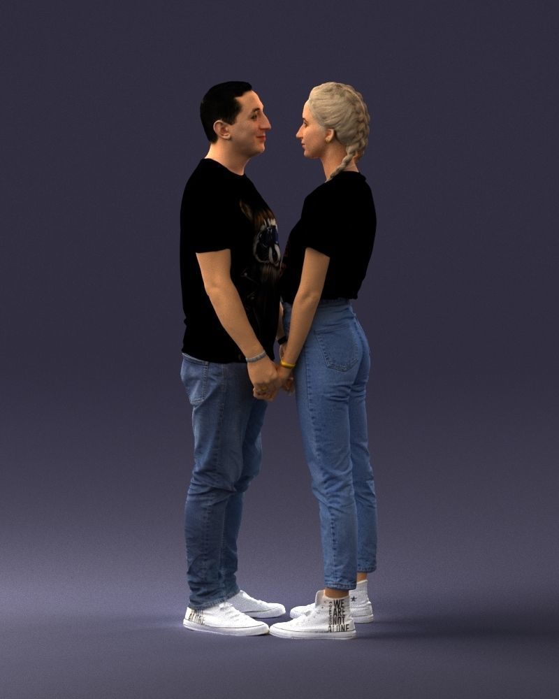 000340 Couple Holding Hands 0316 3dp 3D print model_37