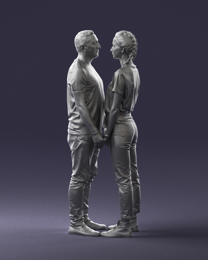 000340 Couple Holding Hands 0316 3dp 3D print model_2