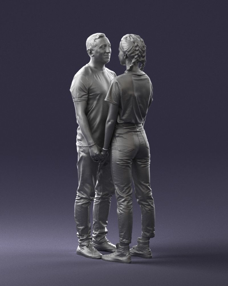 000340 Couple Holding Hands 0316 3dp 3D print model_32