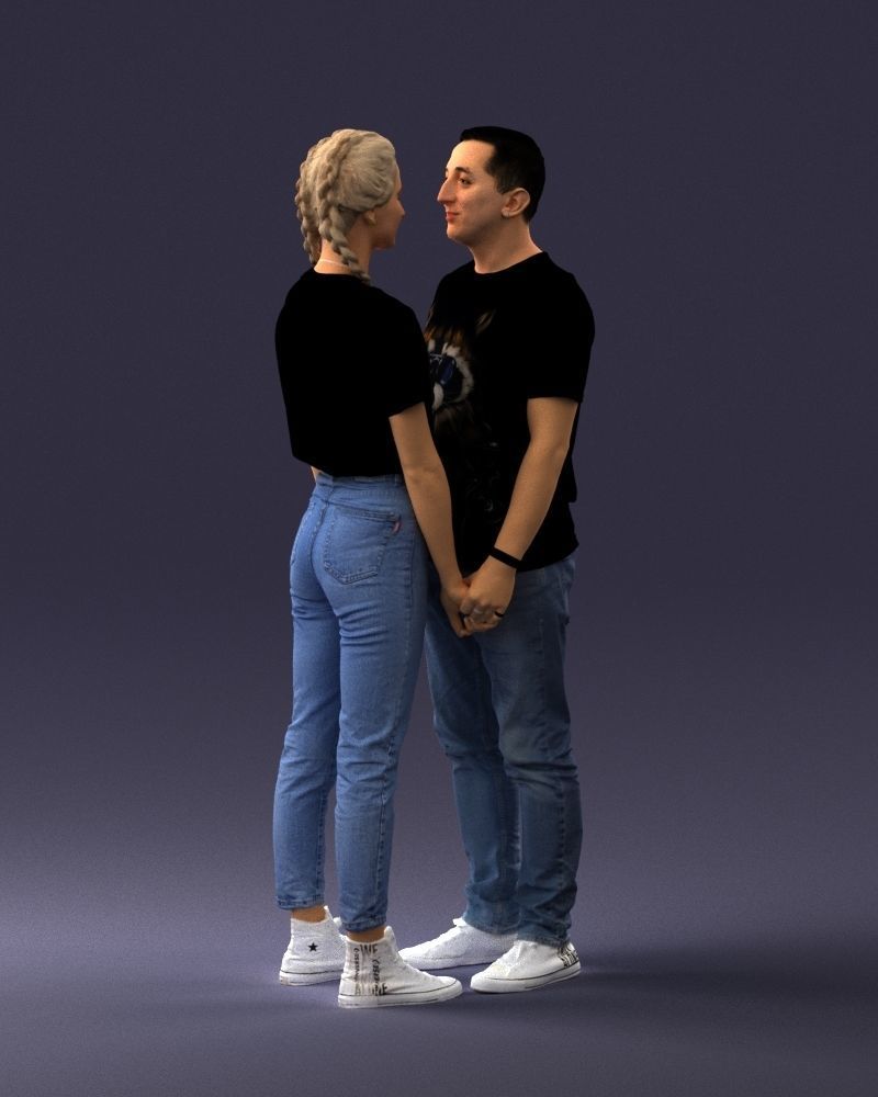 000340 Couple Holding Hands 0316 3dp 3D print model_22