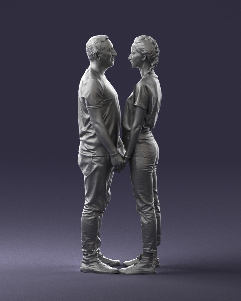 000340 Couple Holding Hands 0316 3dp 3D print model_5