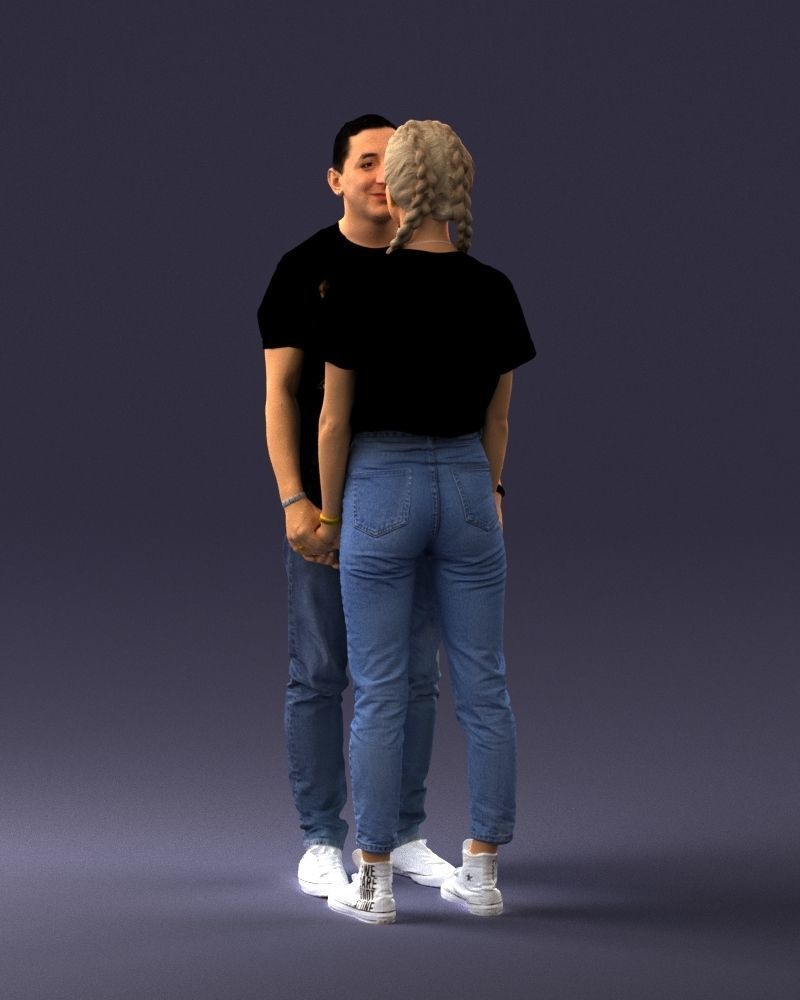 000340 Couple Holding Hands 0316 3dp 3D print model_28