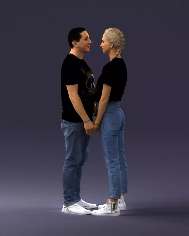 000340 Couple Holding Hands 0316 3dp 3D print model_0