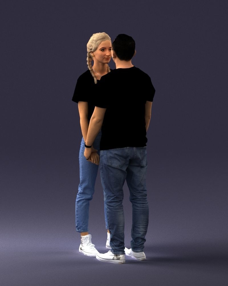 000340 Couple Holding Hands 0316 3dp 3D print model_16