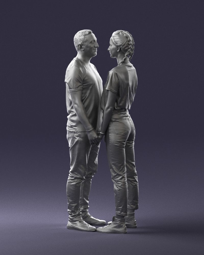 000340 Couple Holding Hands 0316 3dp 3D print model_35