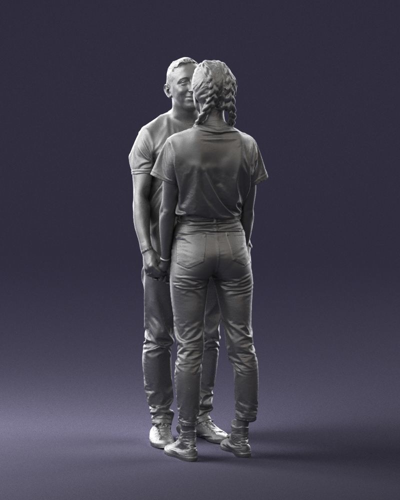 000340 Couple Holding Hands 0316 3dp 3D print model_29