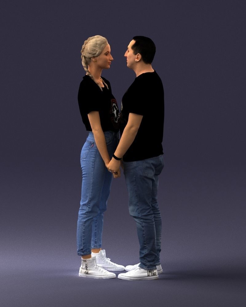 000340 Couple Holding Hands 0316 3dp 3D print model_19