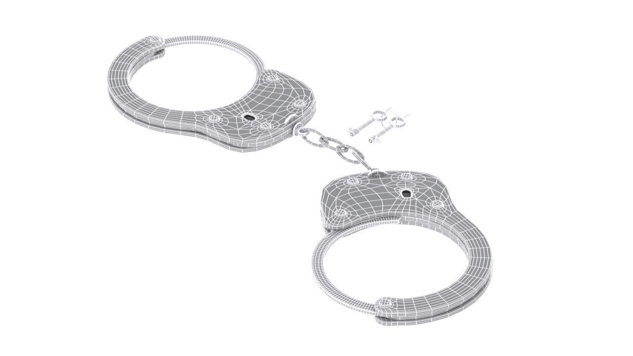 Handcuff 3D model_2