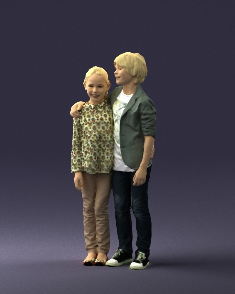 Couple of kids 0332 3D model_30