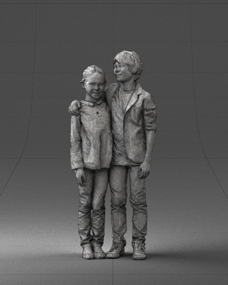 Couple of kids 0332 3D model_35