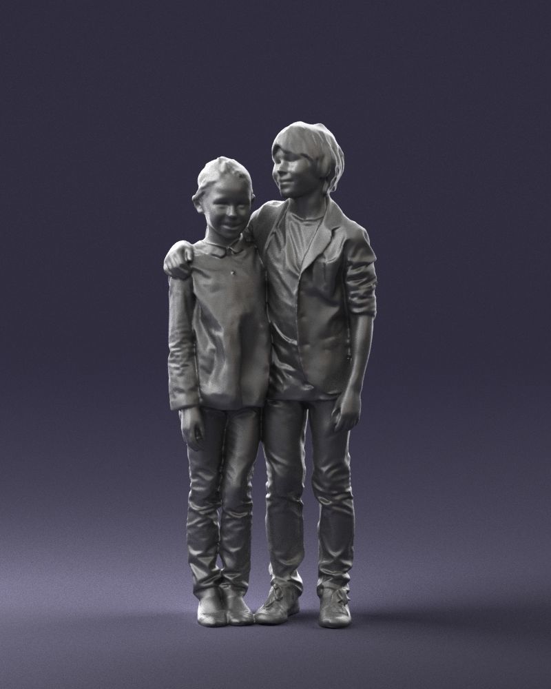 Couple of kids 0332 3D model_34