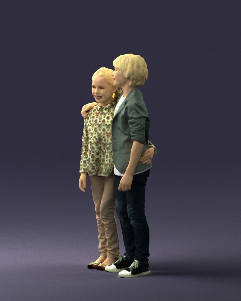 Couple of kids 0332 3D model_27