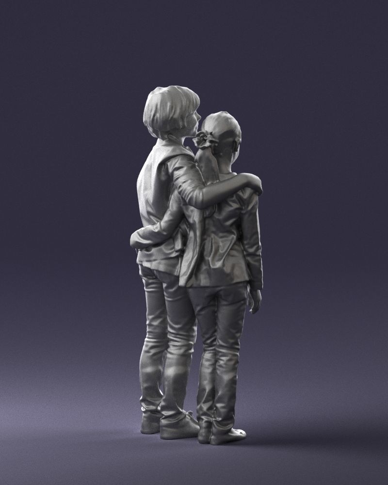 Couple of kids 0332 3D model_16