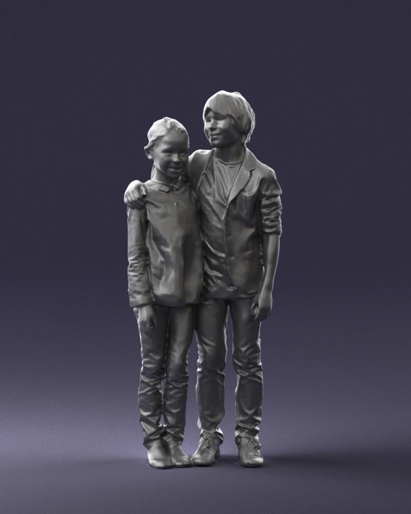 Couple of kids 0332 3D model_1