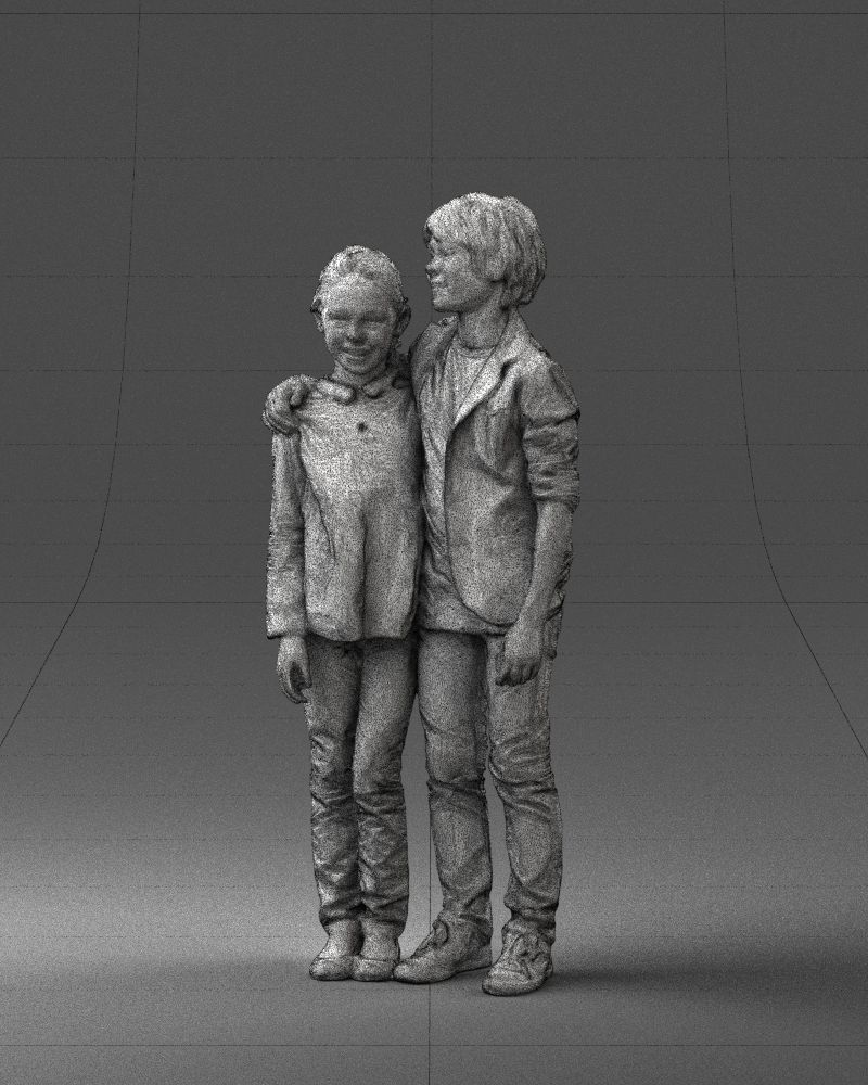 Couple of kids 0332 3D model_32