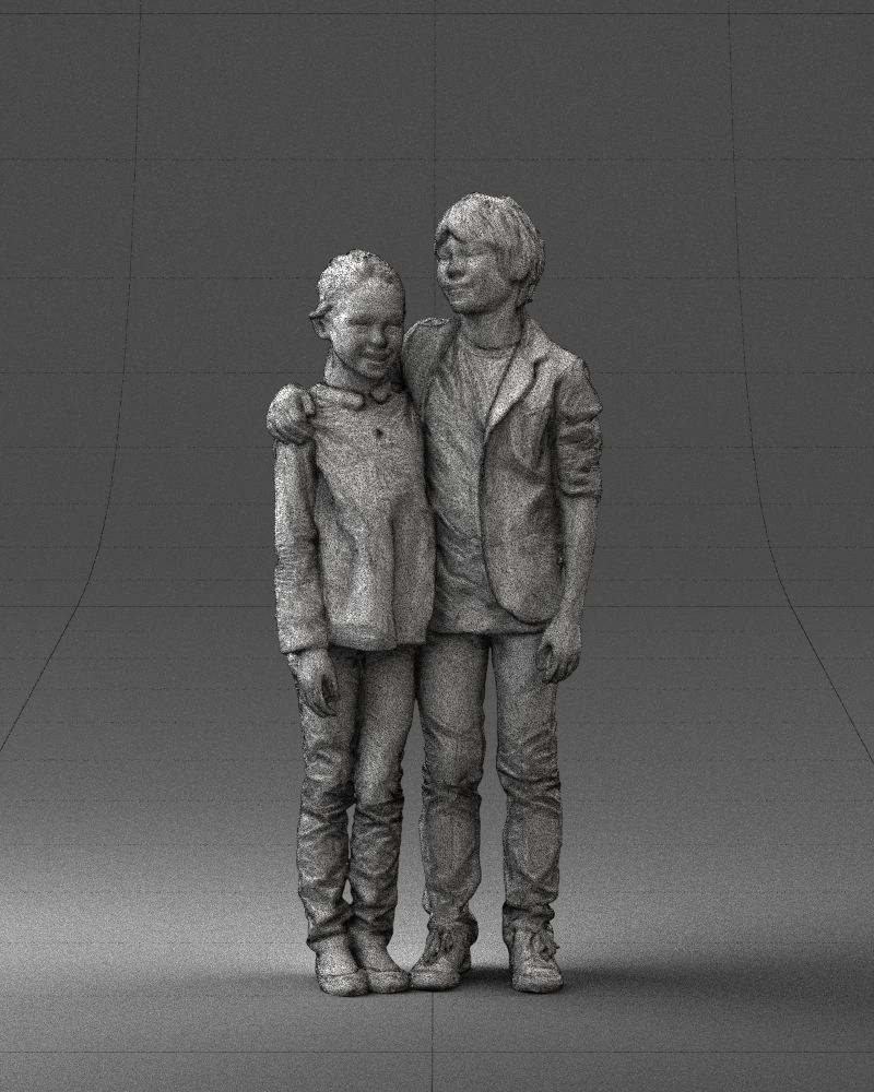 Couple of kids 0332 3D model_2