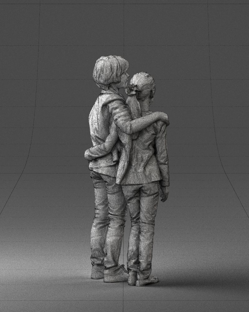Couple of kids 0332 3D model_17
